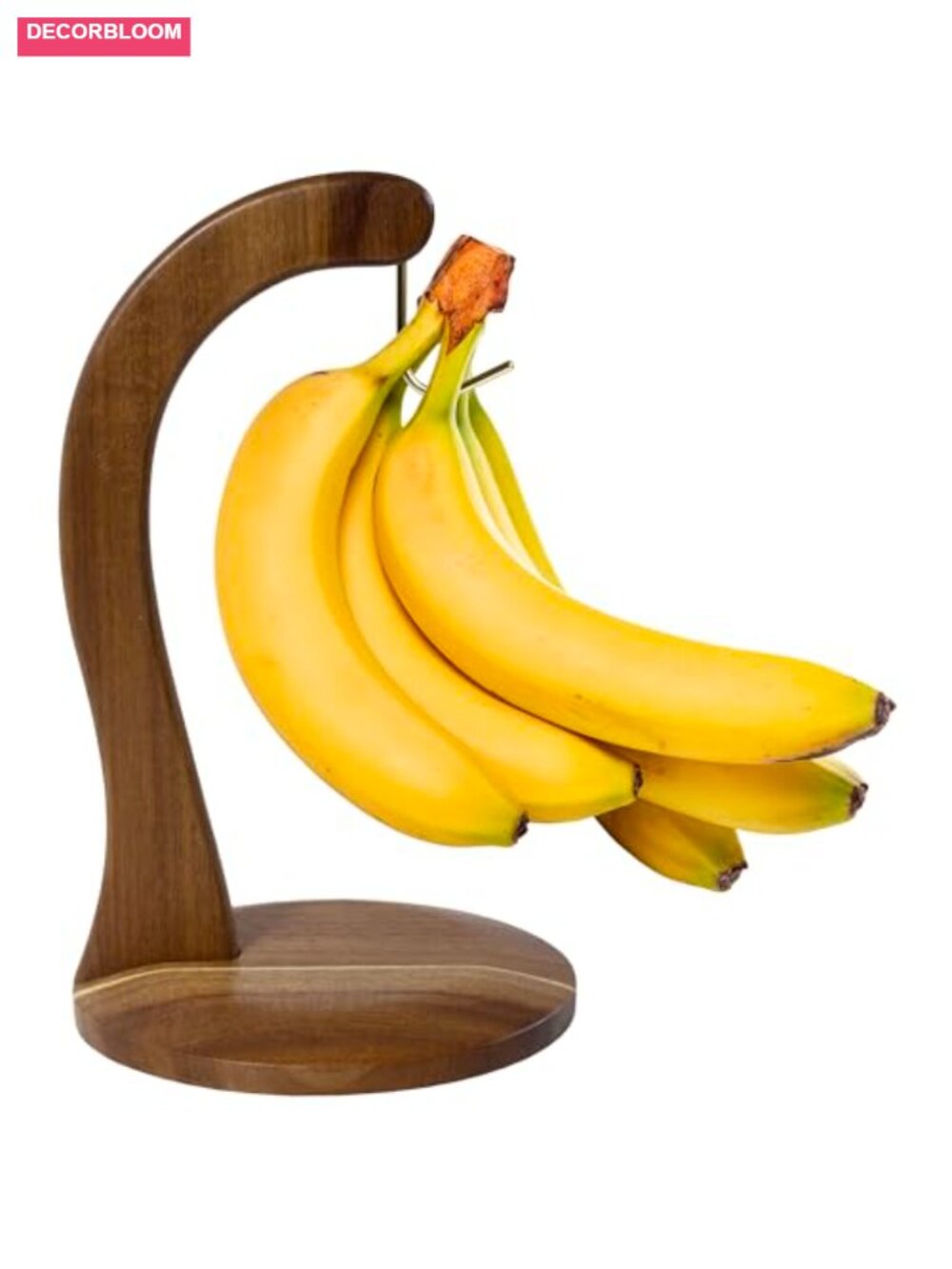 Acacia Wood Banana Holder with Stand and Hanging Hook